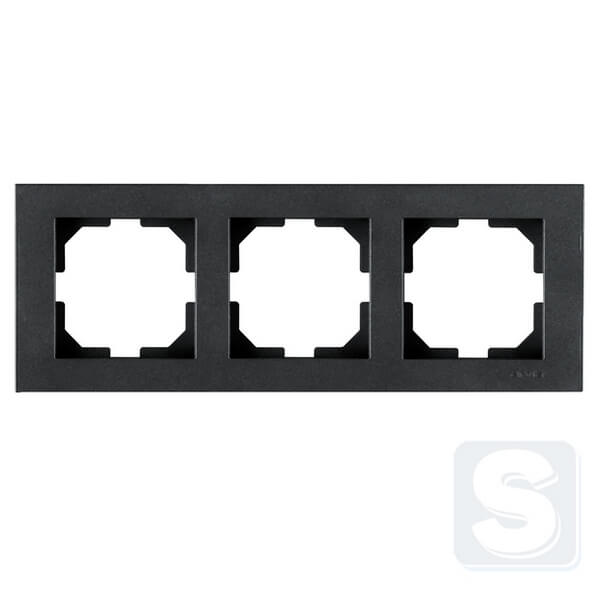 Рамка на 3 поста горизверт. монтаж Arvia Electric KAREN Димчастий (20 04 2000 023)